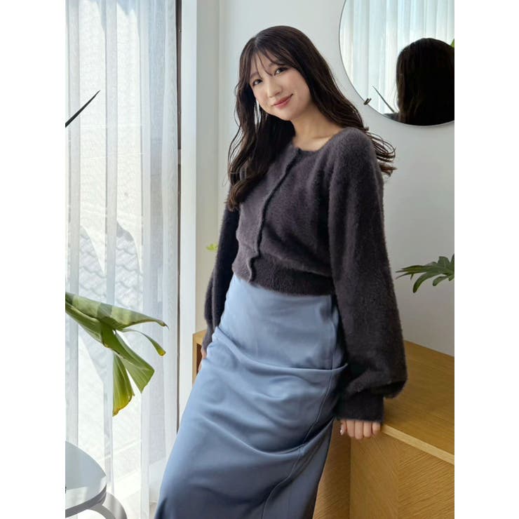 ミニシャギークルーネックカーディガン | MERCURYDUO | 詳細画像23 