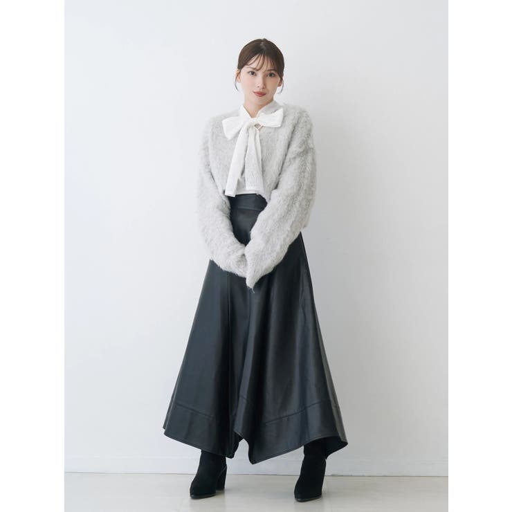 【WEB限定カラーあり】シャギークロップドカーディガン | MERCURYDUO | 詳細画像28 