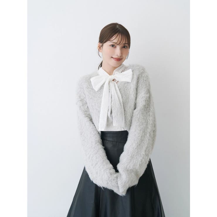 【WEB限定カラーあり】シャギークロップドカーディガン | MERCURYDUO | 詳細画像30 