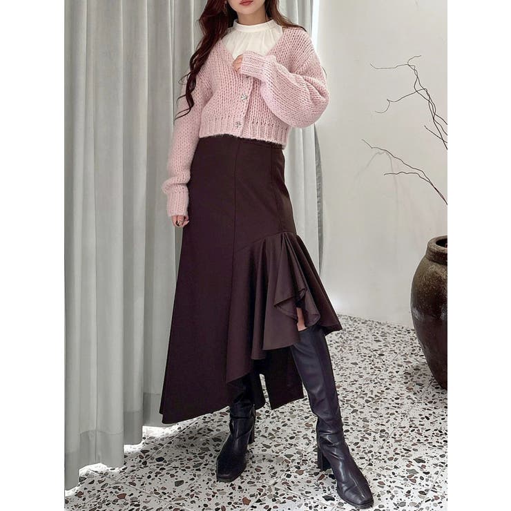 ローゲージデザインボタンカーディガン | MERCURYDUO | 詳細画像12 