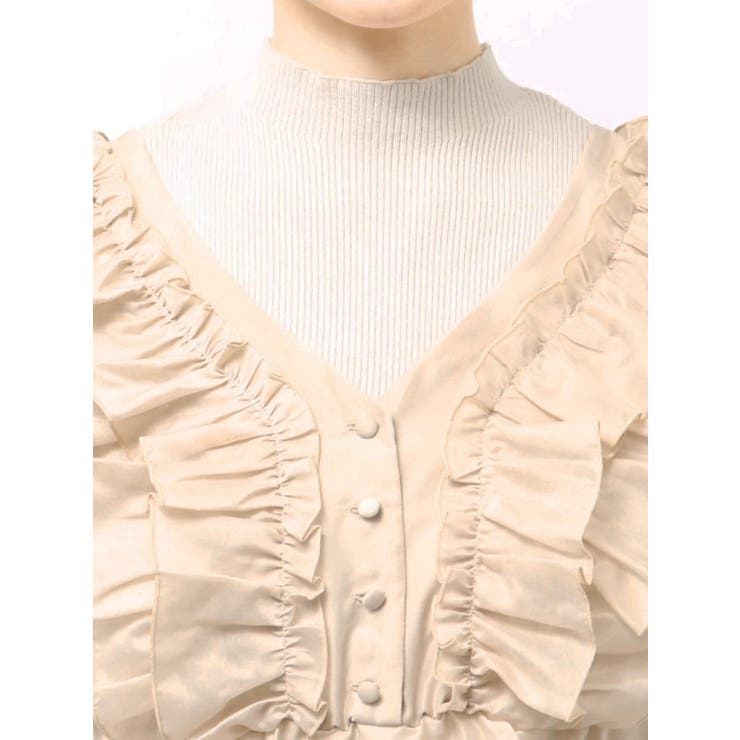 異素材ドッキングラッフルニットワンピース | MERCURYDUO | 詳細画像16 