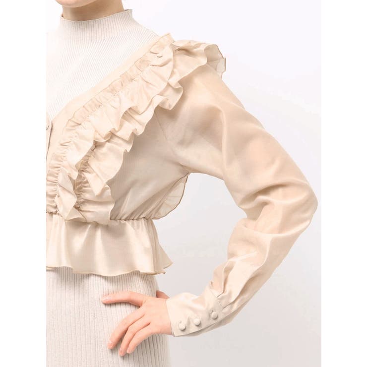 異素材ドッキングラッフルニットワンピース | MERCURYDUO | 詳細画像17 