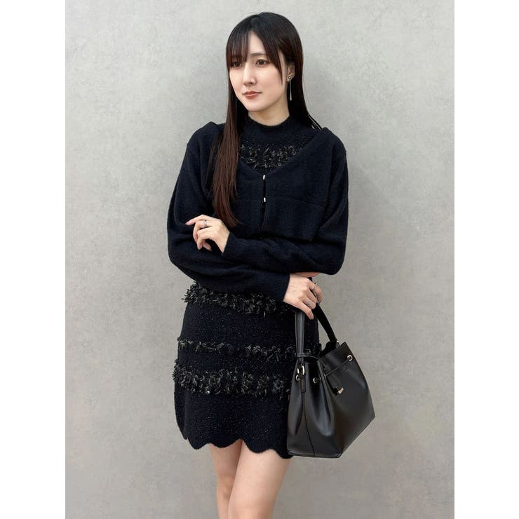 ツイードニットミニワンピースカーデアンサンブル | MERCURYDUO | 詳細画像10 