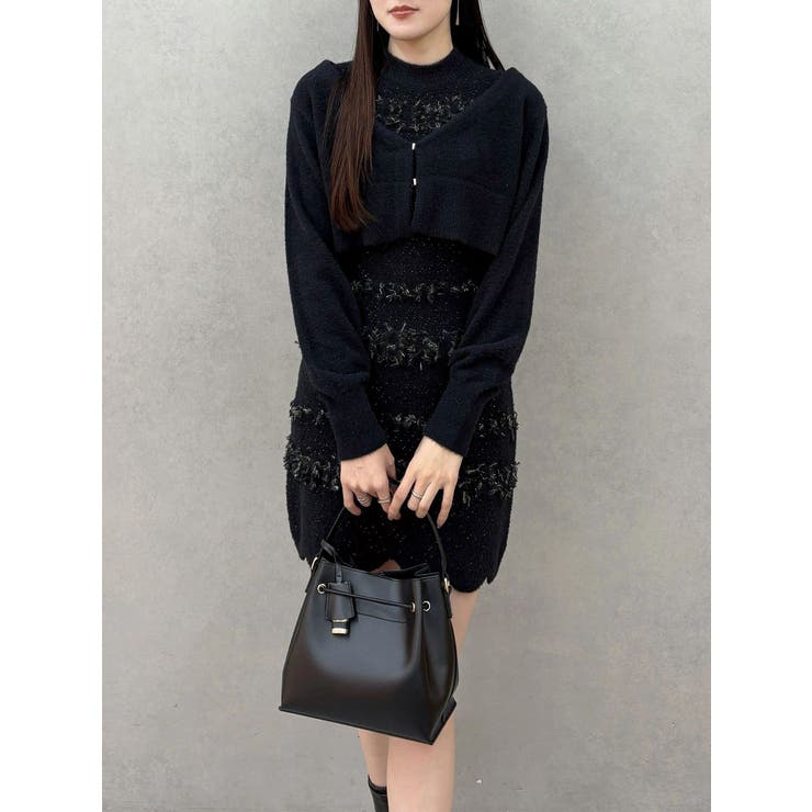 ツイードニットミニワンピースカーデアンサンブル | MERCURYDUO | 詳細画像11 