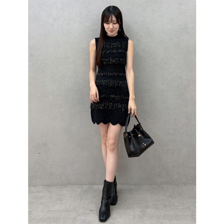 ツイードニットミニワンピースカーデアンサンブル | MERCURYDUO | 詳細画像12 