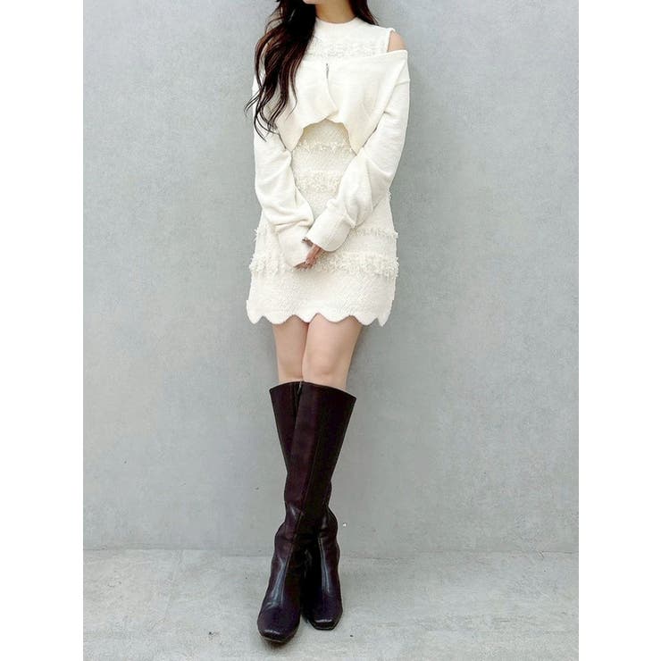 ツイードニットミニワンピースカーデアンサンブル | MERCURYDUO | 詳細画像22 