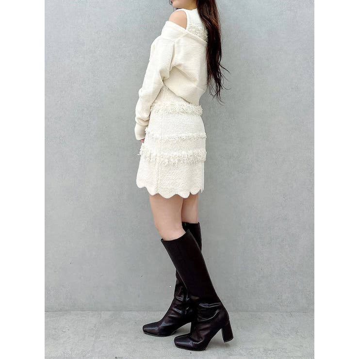 ツイードニットミニワンピースカーデアンサンブル | MERCURYDUO | 詳細画像23 