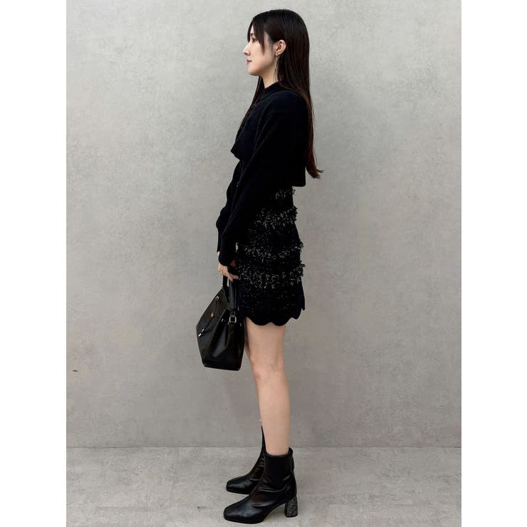 ツイードニットミニワンピースカーデアンサンブル | MERCURYDUO | 詳細画像5 