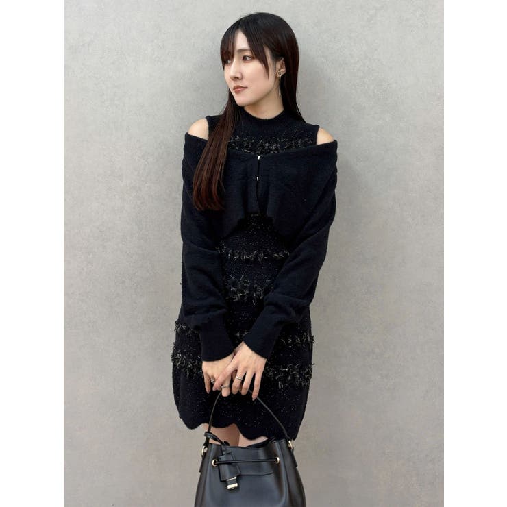 ツイードニットミニワンピースカーデアンサンブル | MERCURYDUO | 詳細画像7 