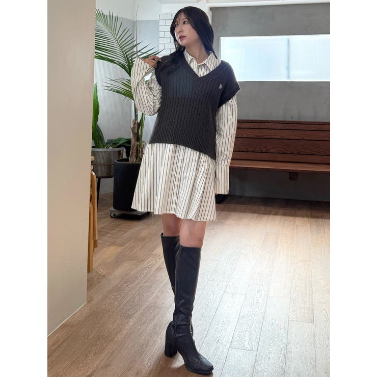 U.S. POLO ASSN.別注 ベストセットシャツミニワンピース | MERCURYDUO | 詳細画像14 