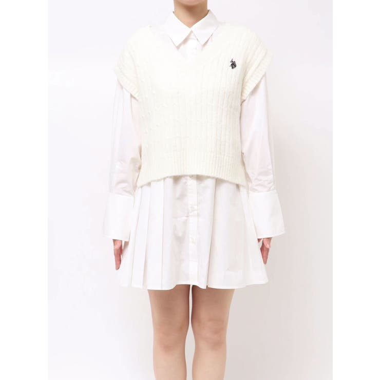 U.S. POLO ASSN.別注 ベストセットシャツミニワンピース | MERCURYDUO | 詳細画像20 