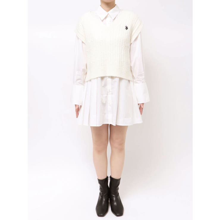 U.S. POLO ASSN.別注 ベストセットシャツミニワンピース | MERCURYDUO | 詳細画像29 