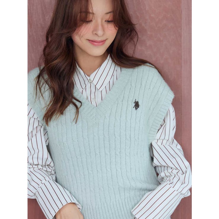 U.S. POLO ASSN.別注 ベストセットシャツミニワンピース | MERCURYDUO | 詳細画像3 