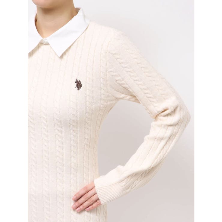 U.S. POLO ASSN.別注 ケーブルニットワンピース | MERCURYDUO | 詳細画像38 