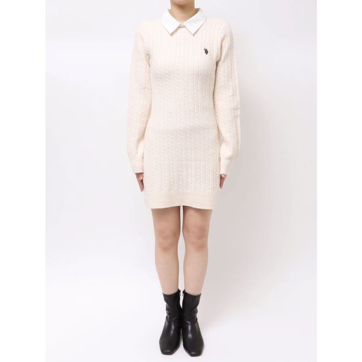 U.S. POLO ASSN.別注 ケーブルニットワンピース | MERCURYDUO | 詳細画像44 
