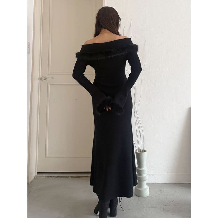 ファートリミングニットワンピース | MERCURYDUO | 詳細画像14 