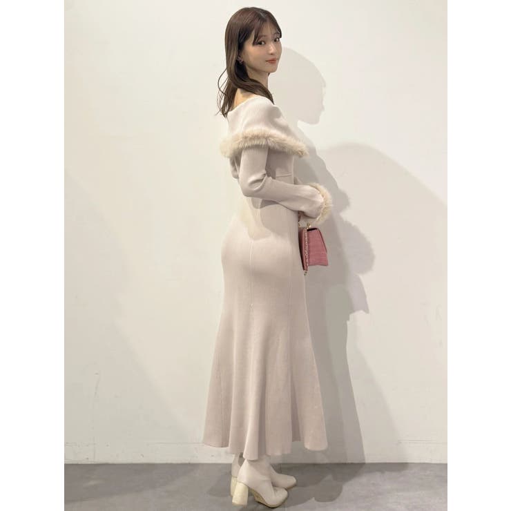 ファートリミングニットワンピース | MERCURYDUO | 詳細画像25 