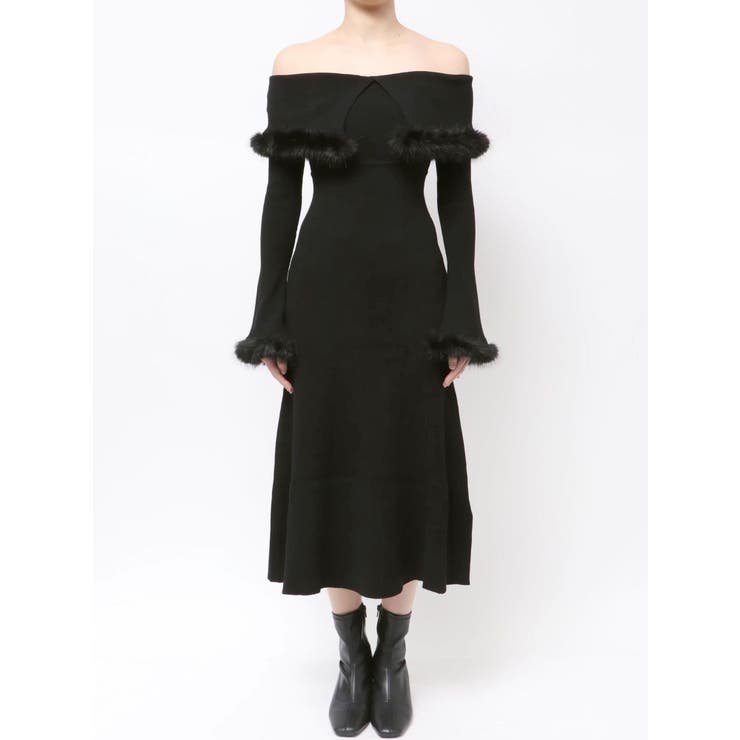 ファートリミングニットワンピース | MERCURYDUO | 詳細画像30 