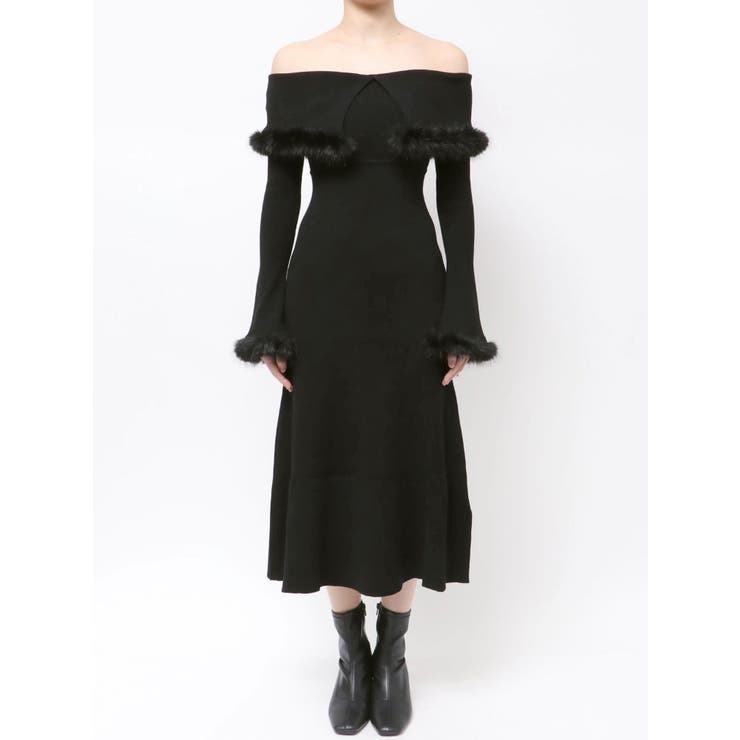 ファートリミングニットワンピース | MERCURYDUO | 詳細画像37 