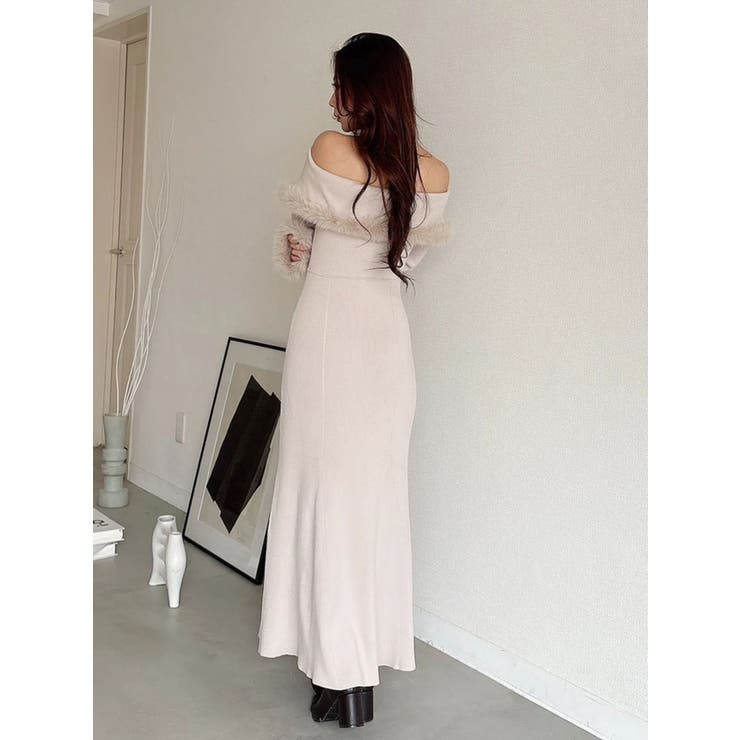 ファートリミングニットワンピース | MERCURYDUO | 詳細画像9 