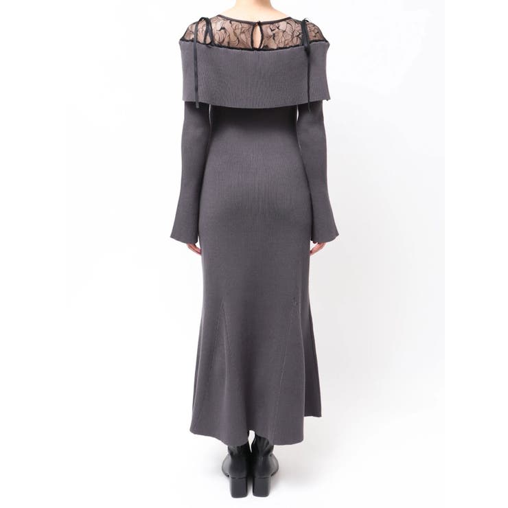 レース切替オフショルニットワンピース | MERCURYDUO | 詳細画像22 