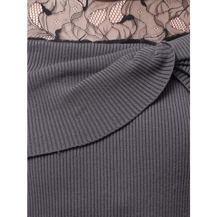 レース切替オフショルニットワンピース | MERCURYDUO | 詳細画像29 