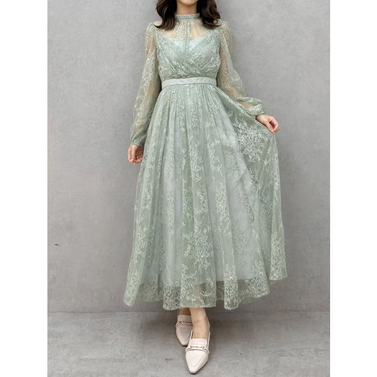 レースギャザーフレアワンピース | MERCURYDUO | 詳細画像1 