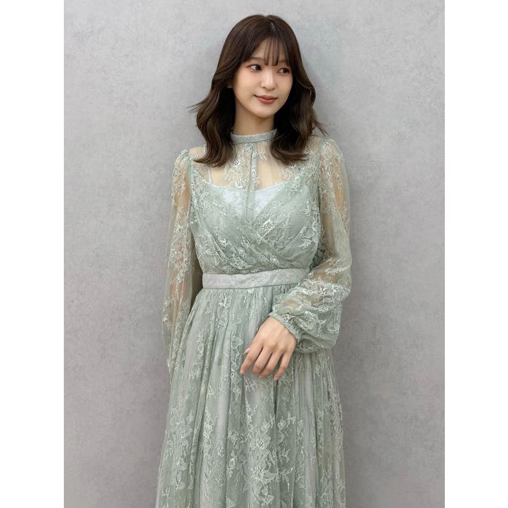 レースギャザーフレアワンピース | MERCURYDUO | 詳細画像10 