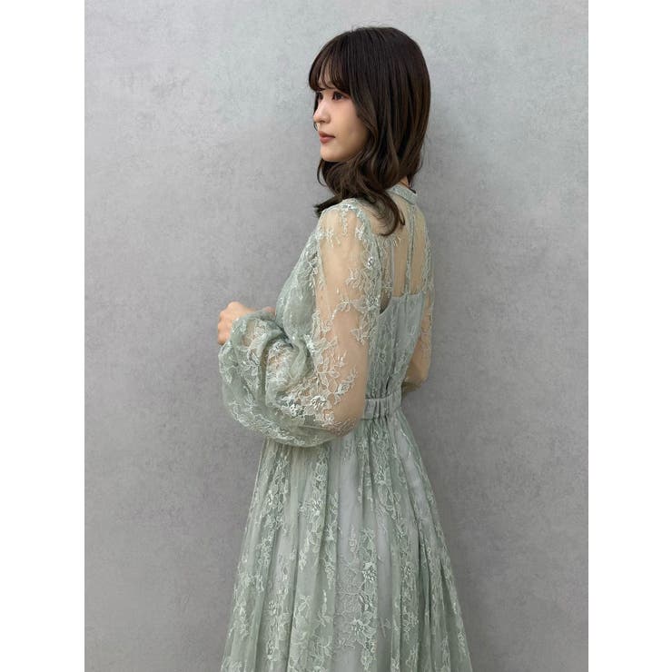 レースギャザーフレアワンピース | MERCURYDUO | 詳細画像11 