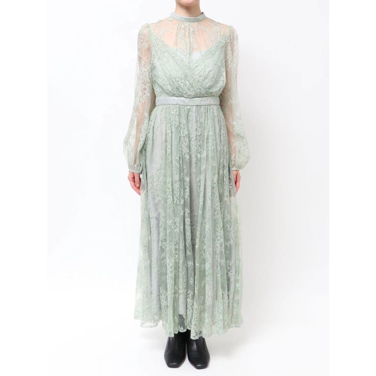 レースギャザーフレアワンピース | MERCURYDUO | 詳細画像13 