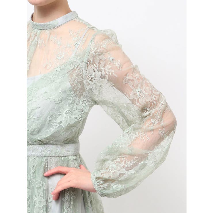 レースギャザーフレアワンピース | MERCURYDUO | 詳細画像17 