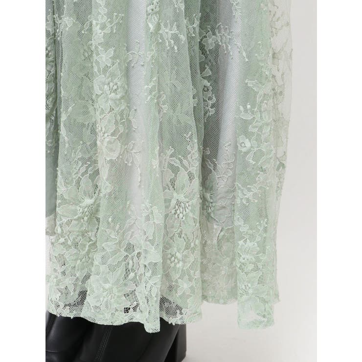 レースギャザーフレアワンピース | MERCURYDUO | 詳細画像18 