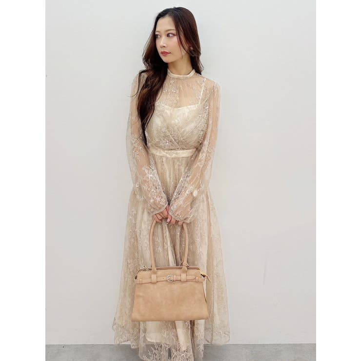 レースギャザーフレアワンピース | MERCURYDUO | 詳細画像5 