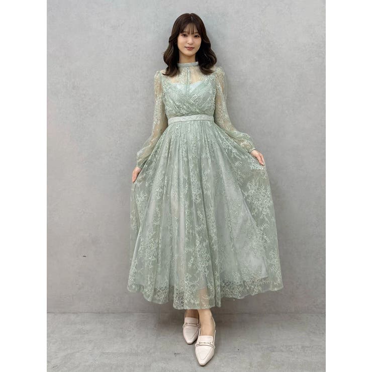 レースギャザーフレアワンピース | MERCURYDUO | 詳細画像7 