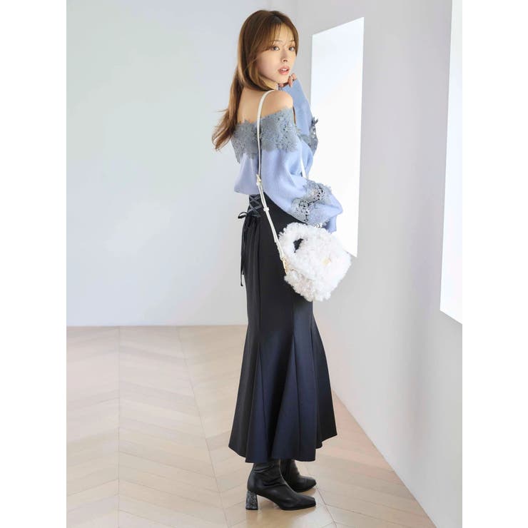 バックレースアップストレッチマーメイドスカート | MERCURYDUO | 詳細画像11 