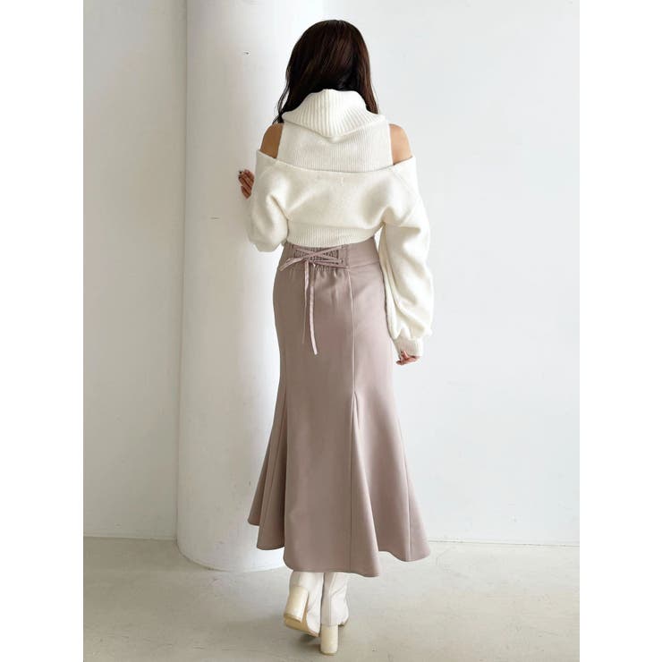 バックレースアップストレッチマーメイドスカート | MERCURYDUO | 詳細画像24 