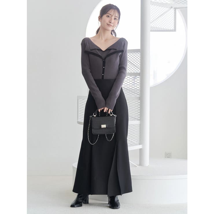 バックレースアップストレッチマーメイドスカート | MERCURYDUO | 詳細画像3 