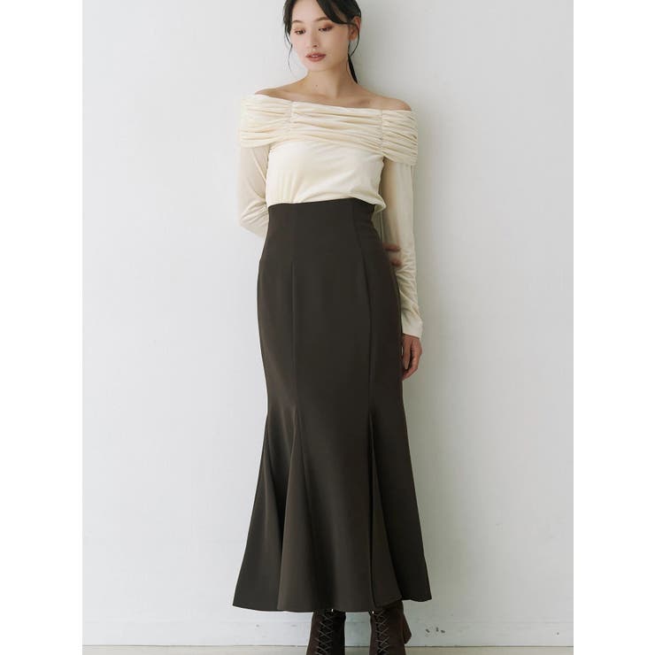 バックレースアップストレッチマーメイドスカート | MERCURYDUO | 詳細画像8 