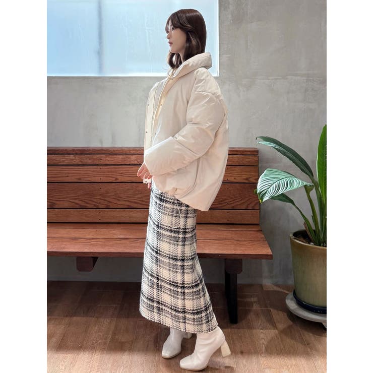 チェックツィードタイトスカート | MERCURYDUO | 詳細画像10 