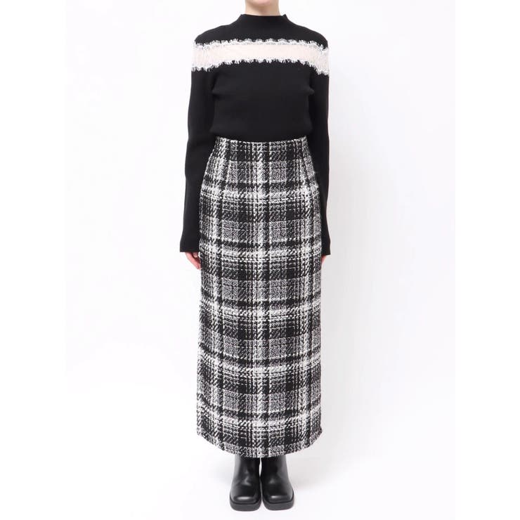 チェックツィードタイトスカート | MERCURYDUO | 詳細画像26 