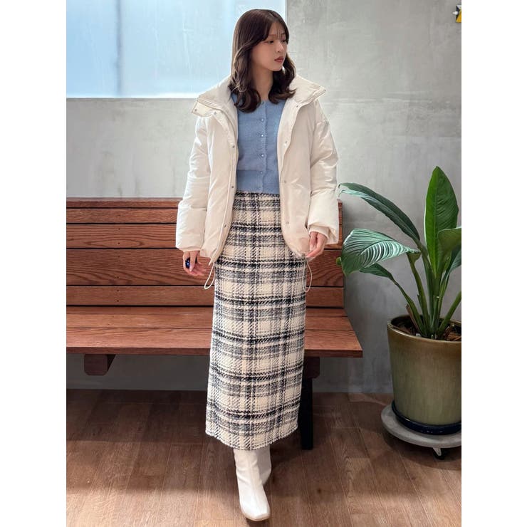 チェックツィードタイトスカート | MERCURYDUO | 詳細画像9 