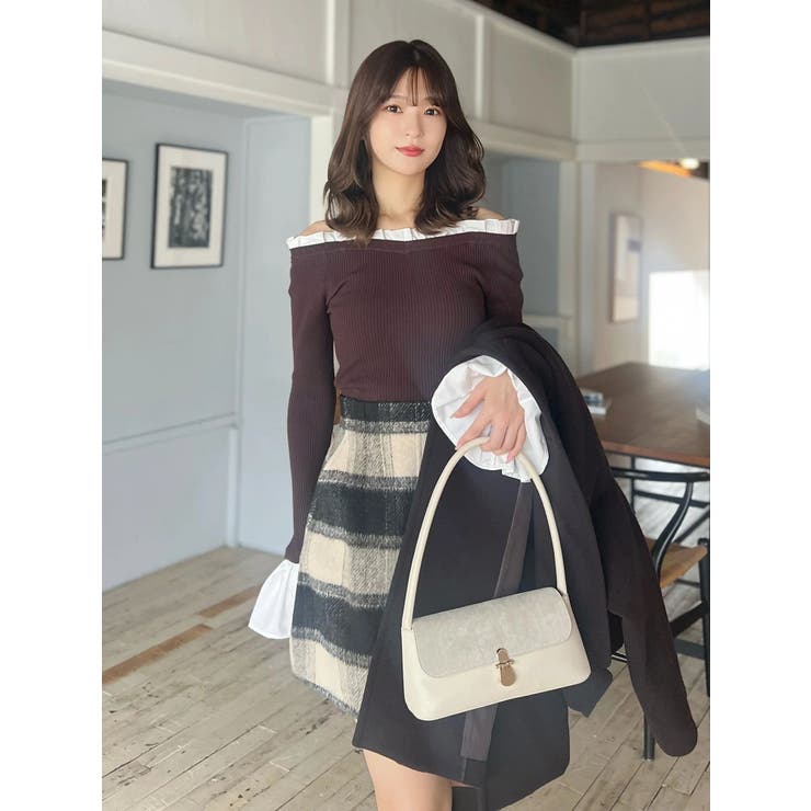 シャギーチェックミニスカート | MERCURYDUO | 詳細画像16 