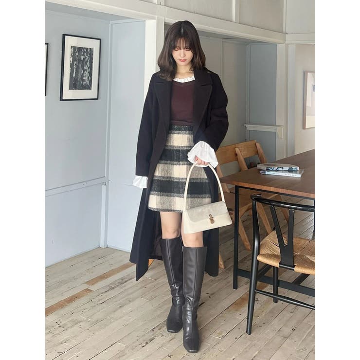 シャギーチェックミニスカート | MERCURYDUO | 詳細画像18 