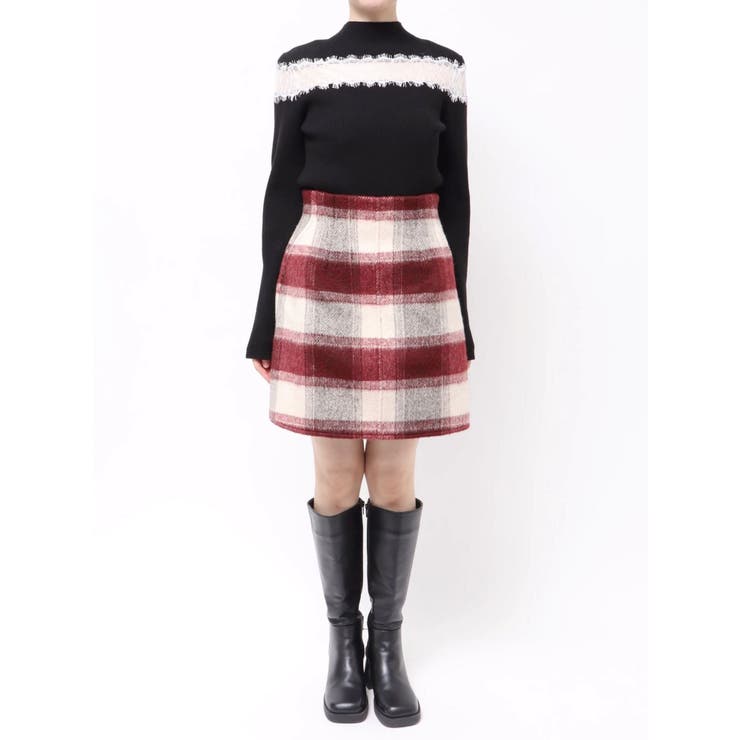 シャギーチェックミニスカート | MERCURYDUO | 詳細画像27 