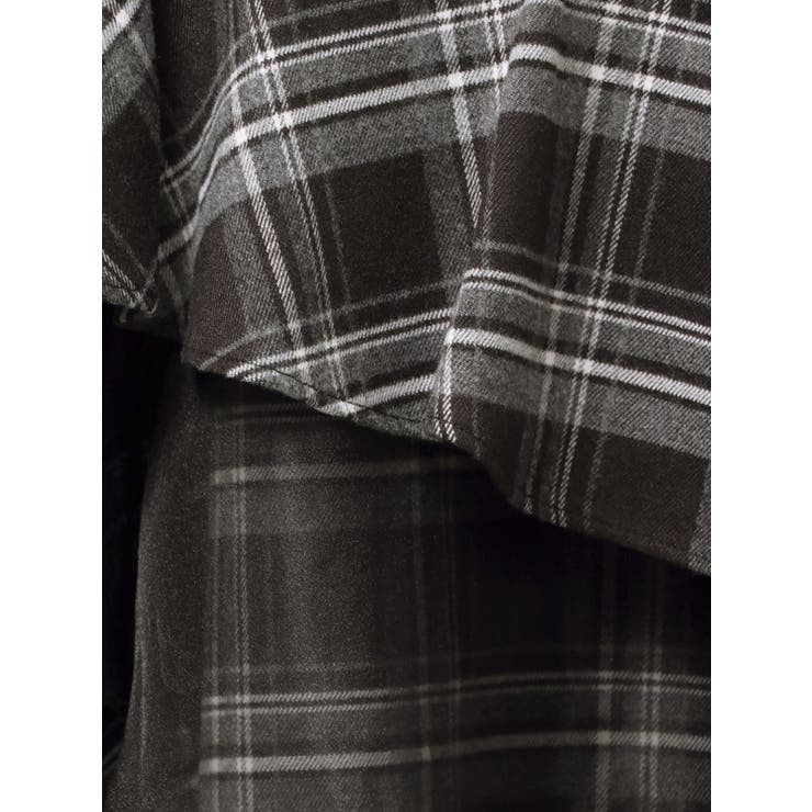 追加生産】異素材使いティアードスカート[品番：MKSW0067533