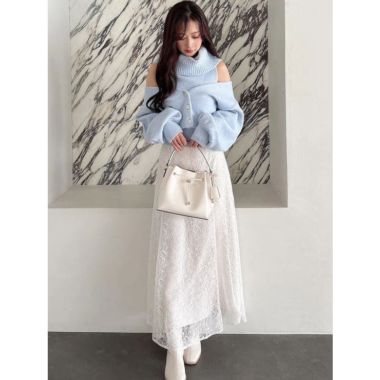 コードレースバックレースアップフレアスカート | MERCURYDUO | 詳細画像3 