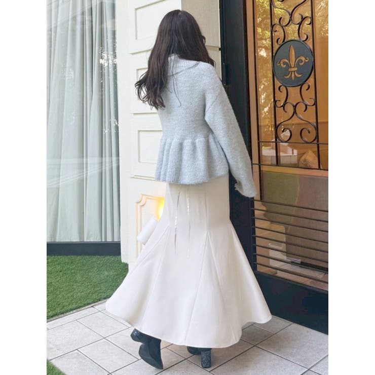 【WEB限定カラーあり】オフタートルペプラムニット | MERCURYDUO | 詳細画像10 