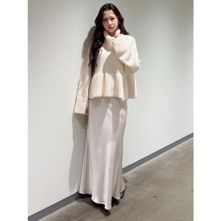 【WEB限定カラーあり】オフタートルペプラムニット | MERCURYDUO | 詳細画像27 