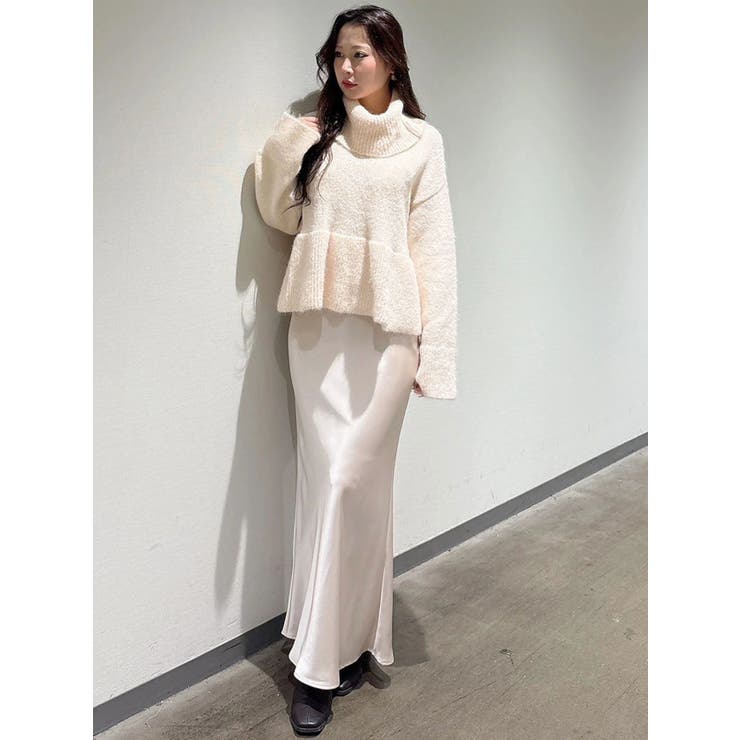 【WEB限定カラーあり】オフタートルペプラムニット | MERCURYDUO | 詳細画像28 