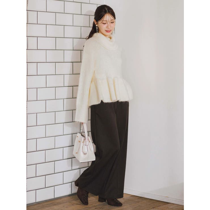 【WEB限定カラーあり】オフタートルペプラムニット | MERCURYDUO | 詳細画像3 